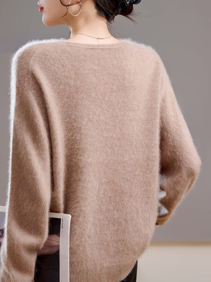 Aveline Cashmere Wool V-Neck Sweater