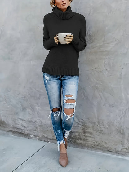 Vespera Cowl Turtleneck Sweater