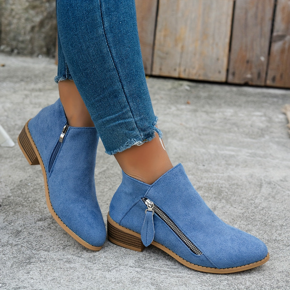 Evelina Side-Zip Ankle Boots