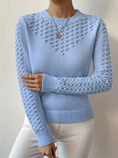 Allegra Pointelle Knit Sweater