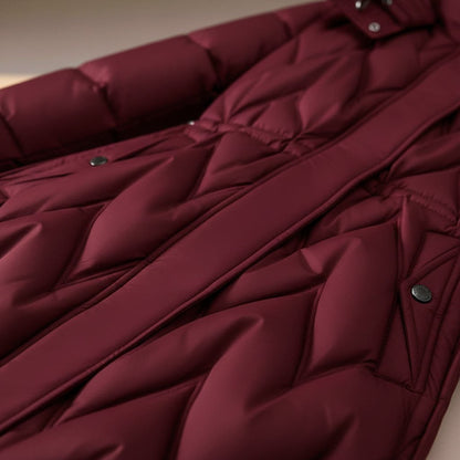 Linnea Quilted Hooded Long Coat