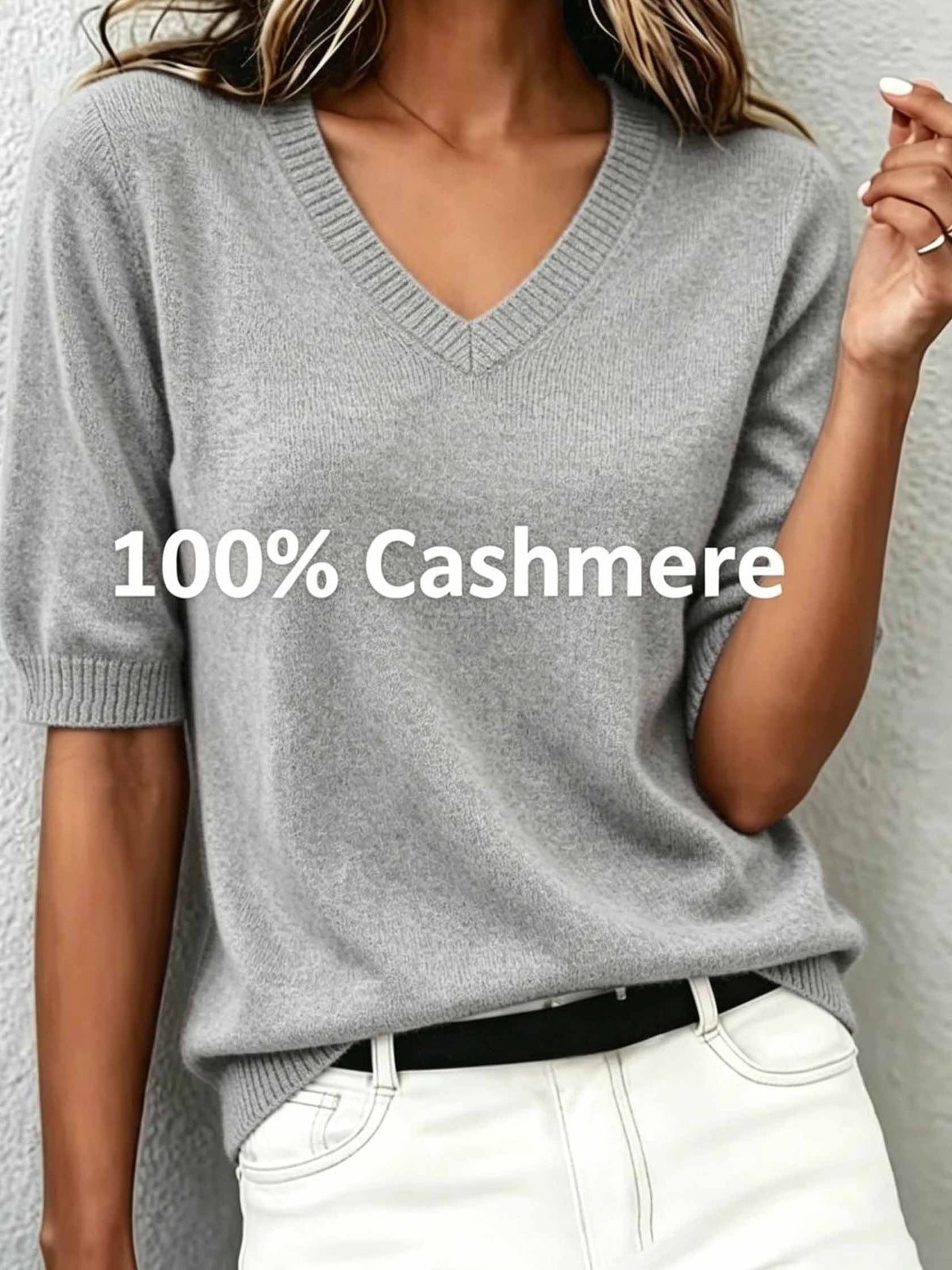 Aurelia Cashmere Blend V-Neck Sweater