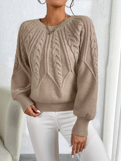 Mireille Textured Cable-Knit Sweater