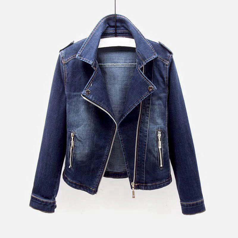 Sorella Fitted Denim Moto Jacket