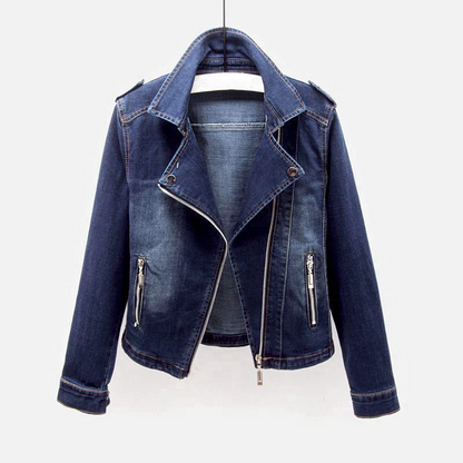 Sorella Fitted Denim Moto Jacket