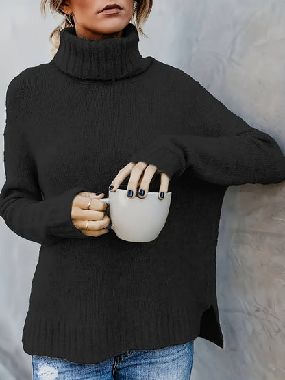 Vespera Cowl Turtleneck Sweater