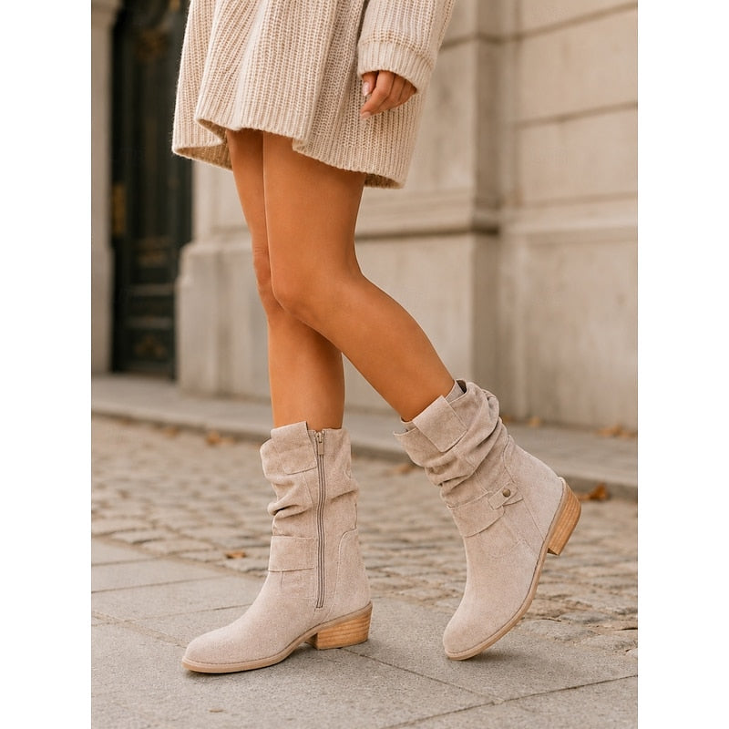 Florina Slouch Buckle Ankle Boots