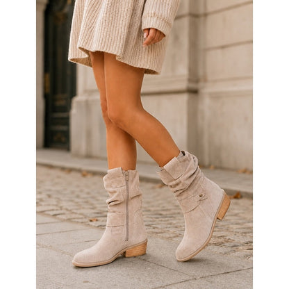 Florina Slouch Buckle Ankle Boots