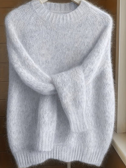Melina Textured Round-Neck Knit Sweater