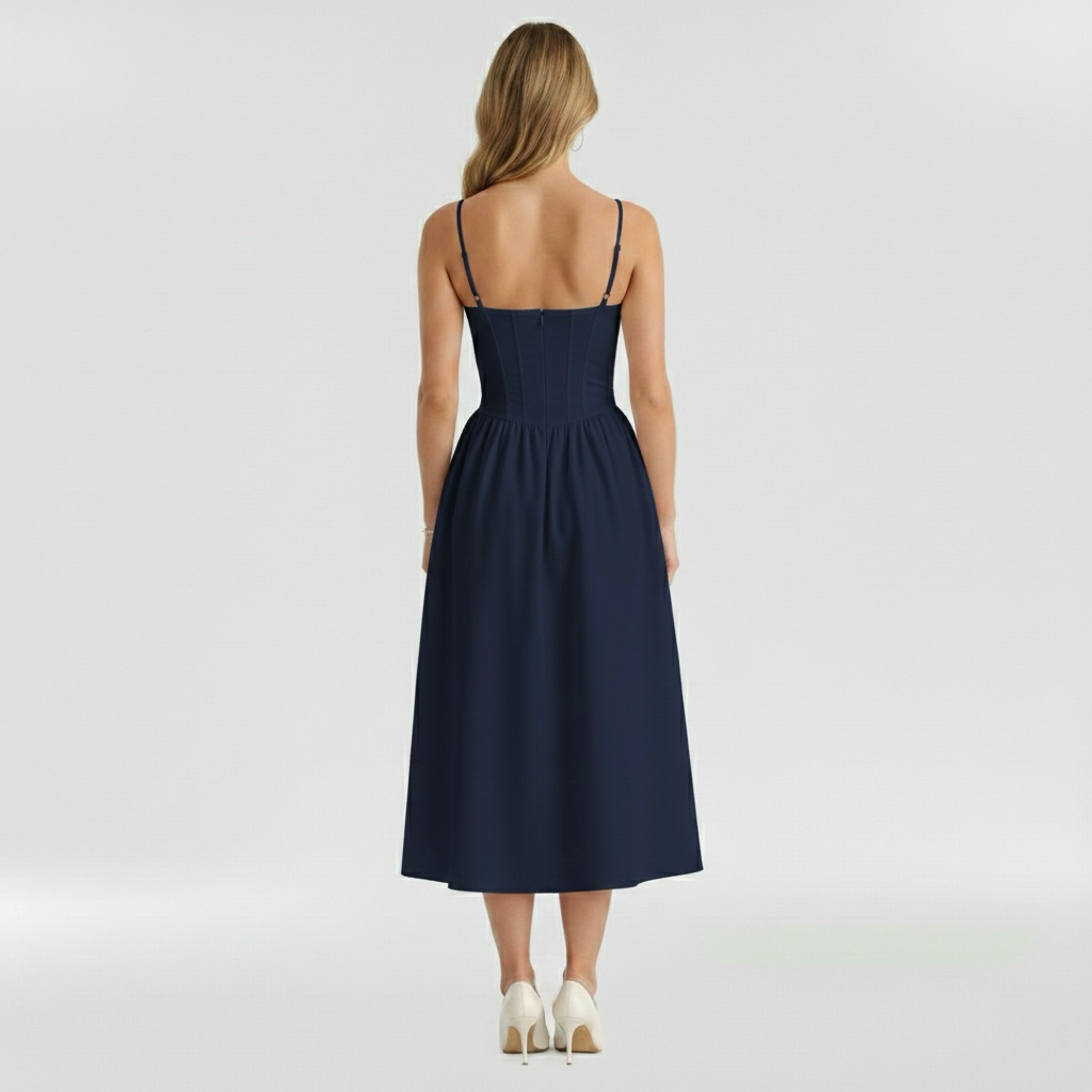 Aurelia Floral Corset Midi Dress