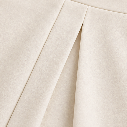 Alessa Stretch High-Waist Pleated Wide-Leg Pants