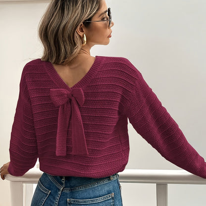 Vianne Bow-Detail Knit Sweater