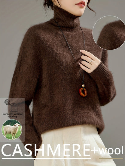 Annelise Cashmere Wool Turtleneck Sweater