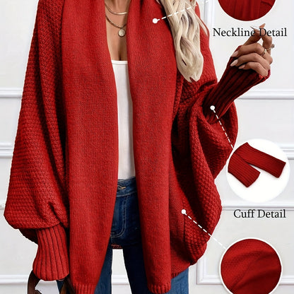 Evelina Draped Shawl-Collar Cardigan