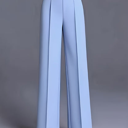 Thalia Comfortable High-Waist Wide-Leg Pants