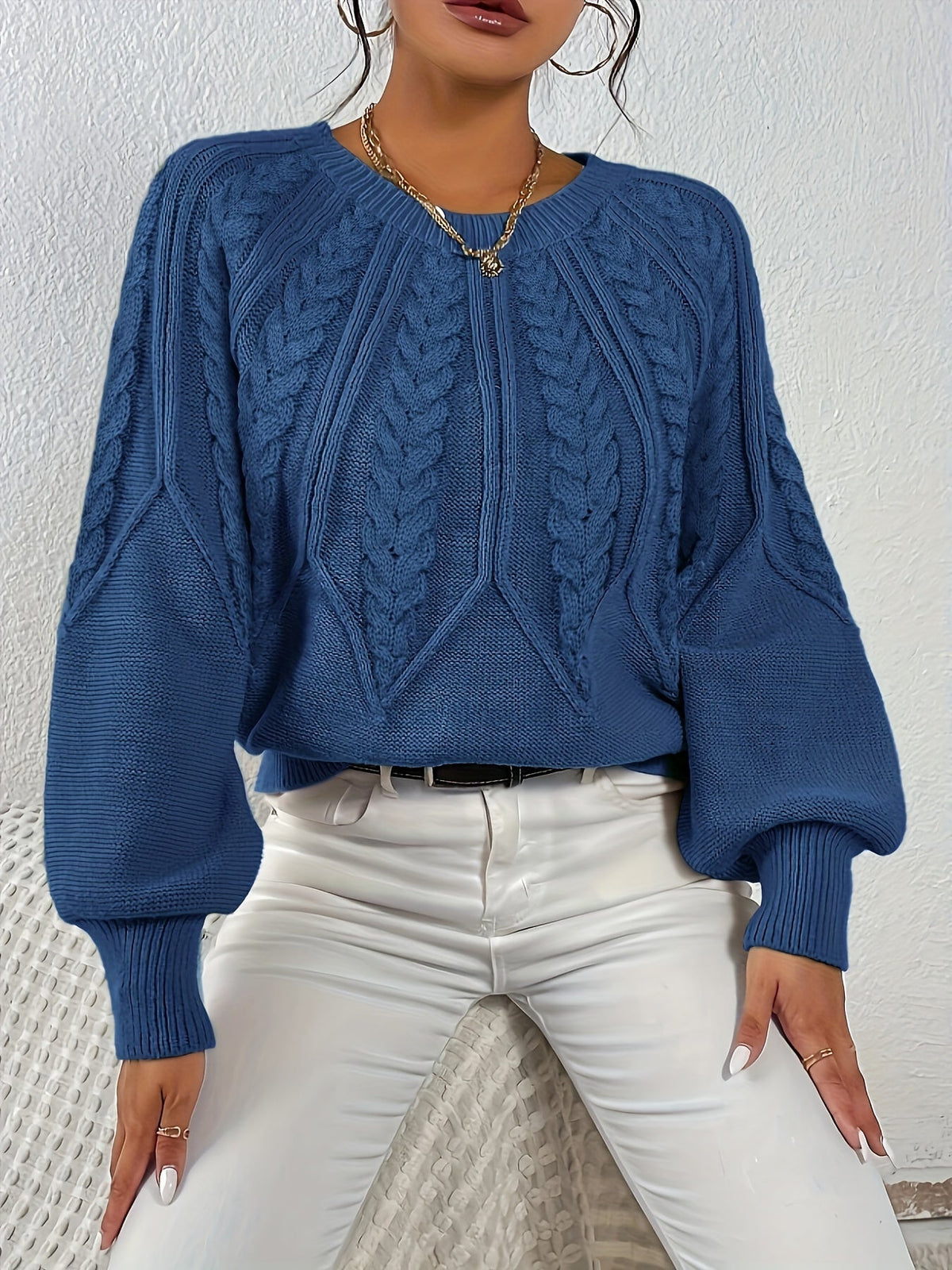 Lisandra Relaxed Cable-Knit Sweater
