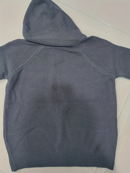 Allegra Hooded Zip-Up Knit Cardigan