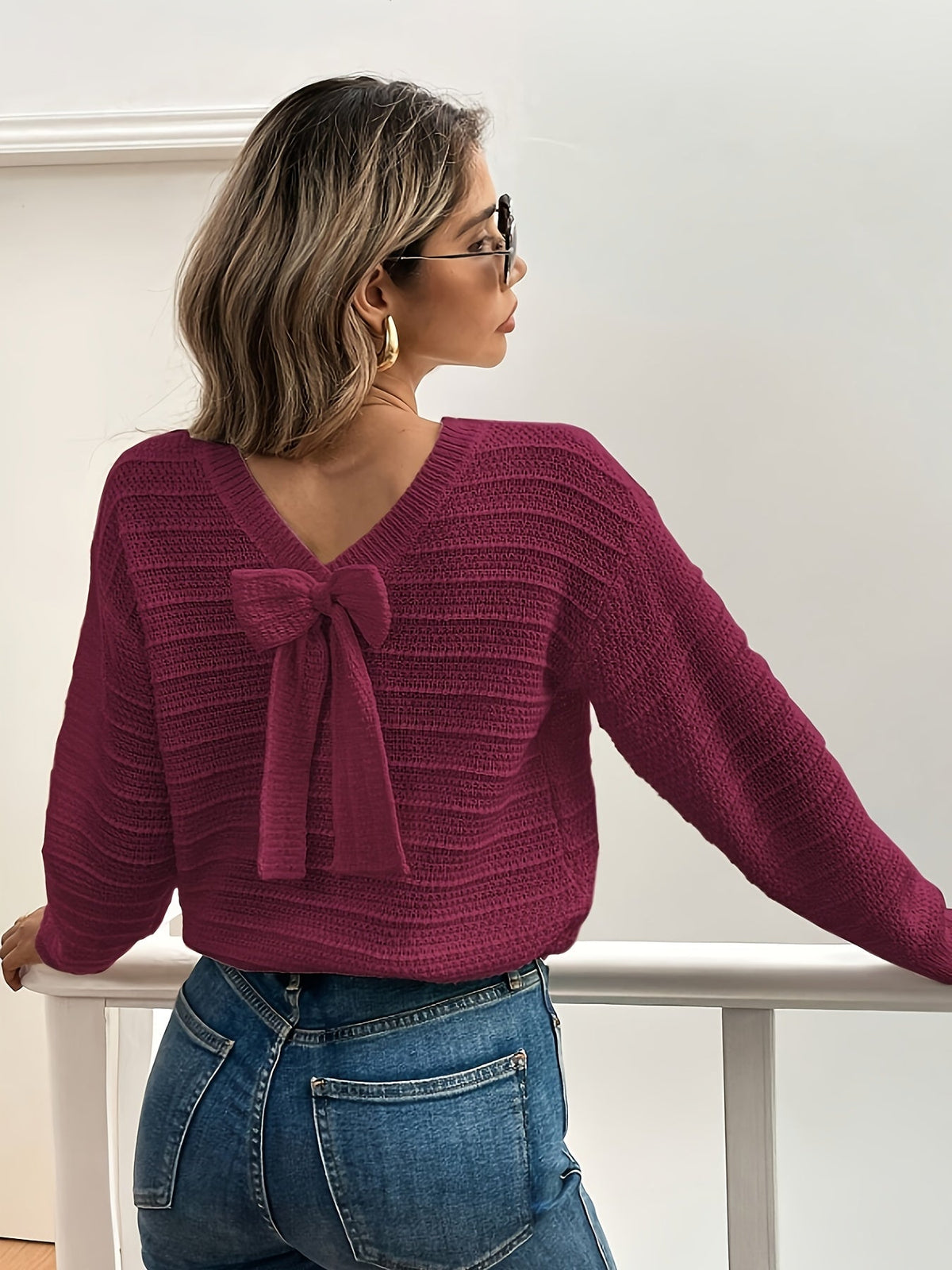 Vianne Bow-Detail Knit Sweater
