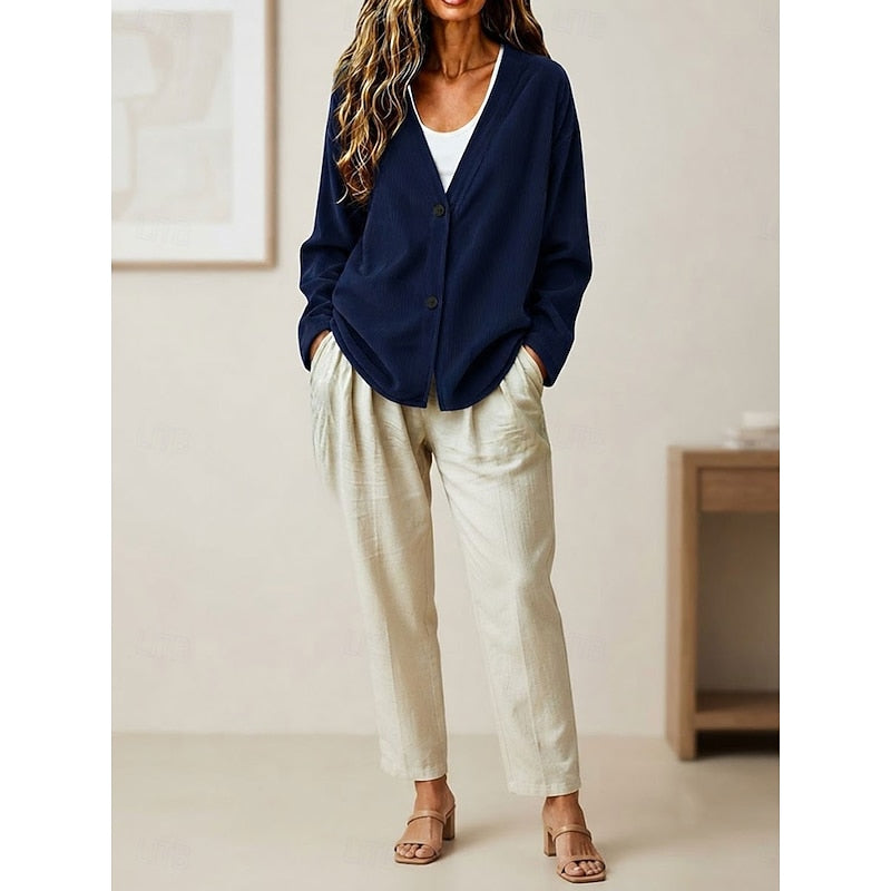 Clementine V-Neck Button-Front Cardigan