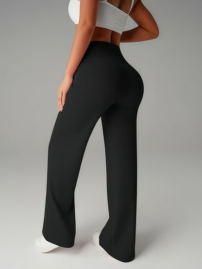 Leona Stretch High-Waist Wide-Leg Pants