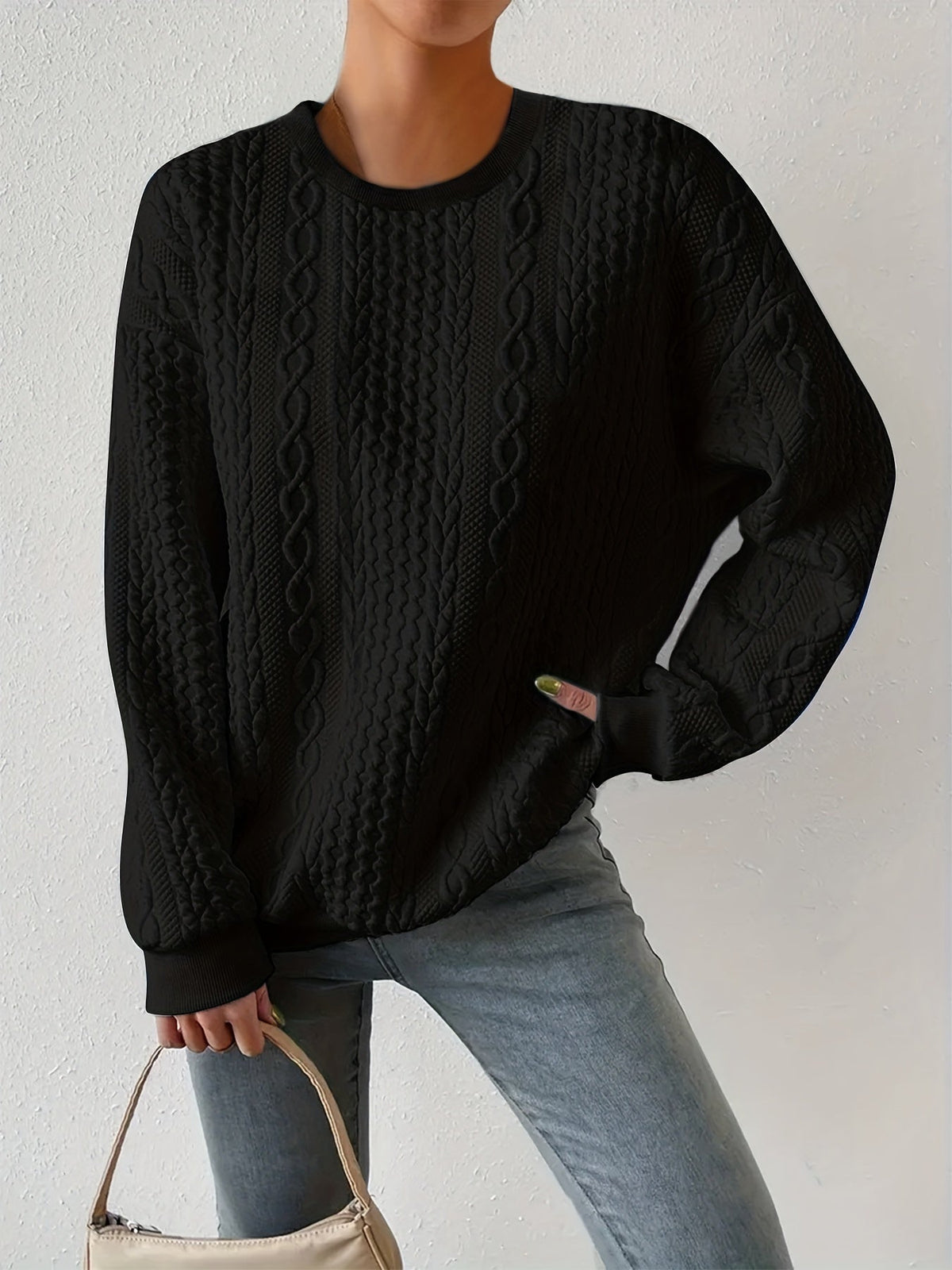 Eira Cable-Knit Sweatshirt