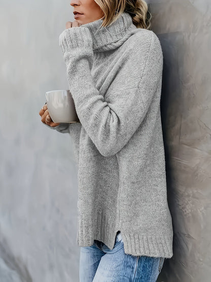 Vespera Cowl Turtleneck Sweater