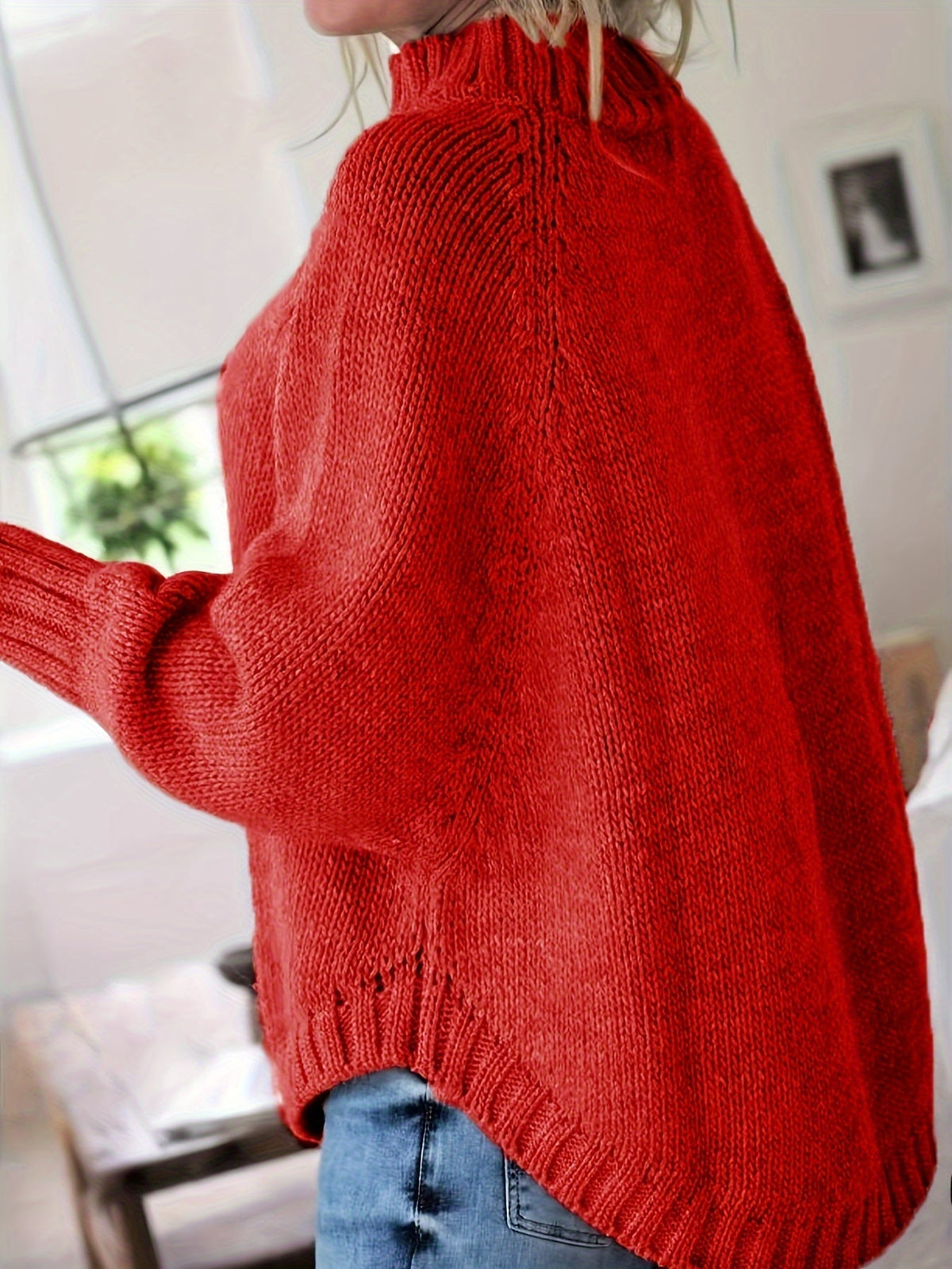 Eira Wool Cable-Knit High-Neck Sweater