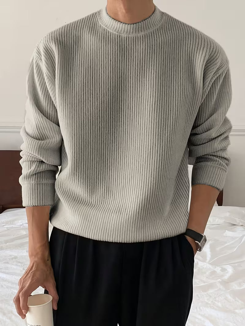 Lucien Long Sleeve Ribbed Knit Shirt