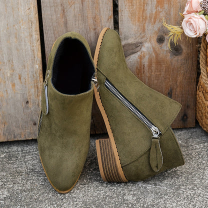 Evelina Side-Zip Ankle Boots
