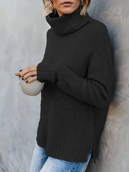 Vespera Cowl Turtleneck Sweater