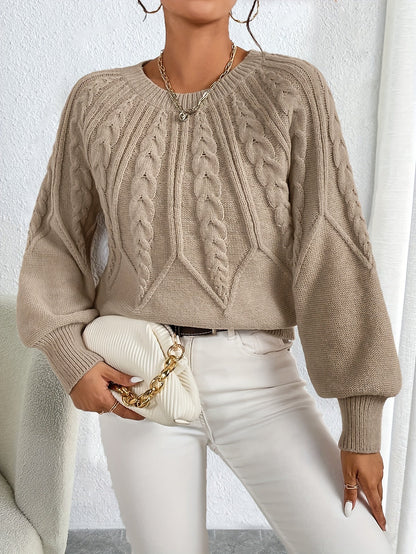 Mireille Textured Cable-Knit Sweater