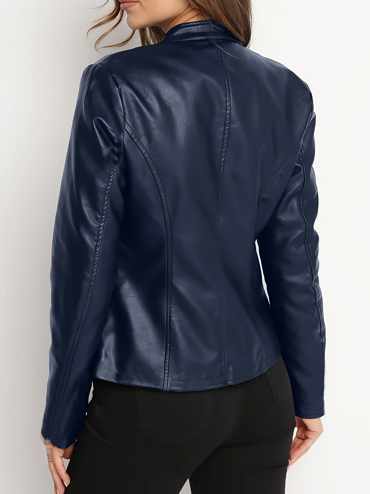 Sabina Zip-Front Biker Jacket