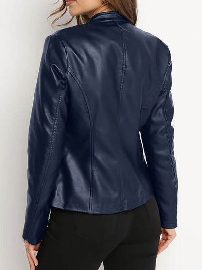 Sabina Zip-Front Biker Jacket