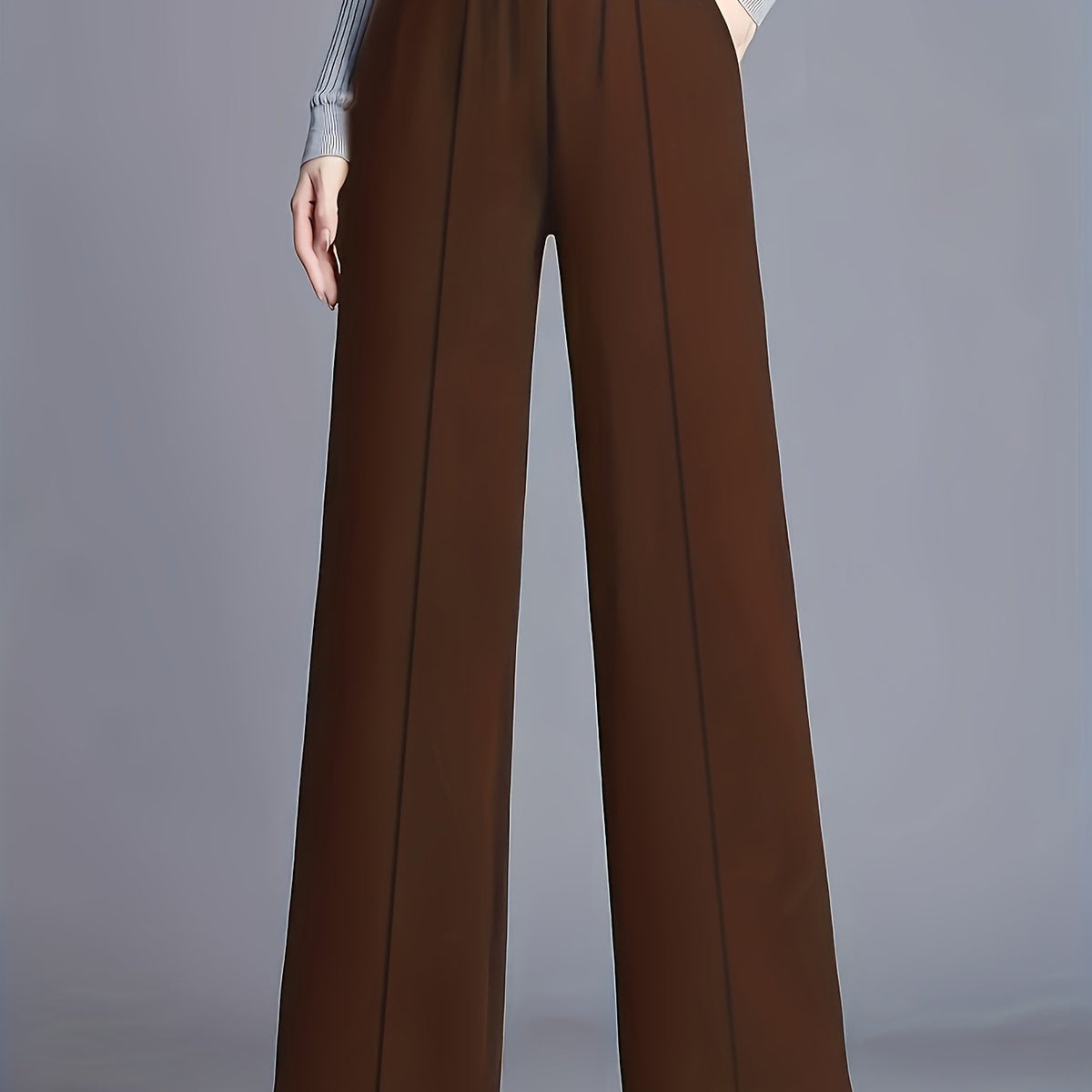 Thalia Comfortable High-Waist Wide-Leg Pants