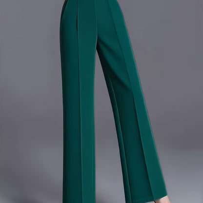 Thalia Comfortable High-Waist Wide-Leg Pants
