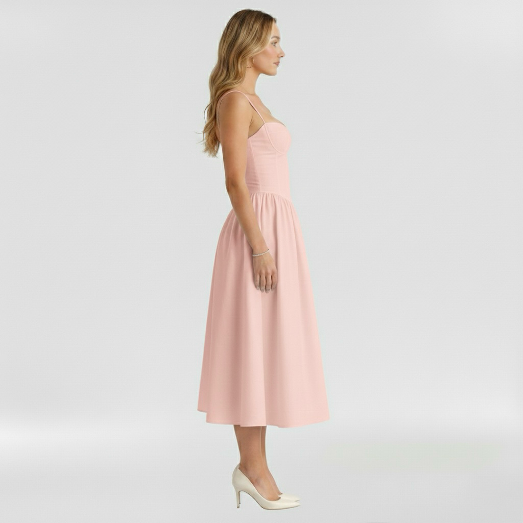 Aurelia Floral Corset Midi Dress