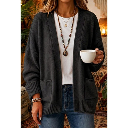 Odelia Open-Front Knit Cardigan