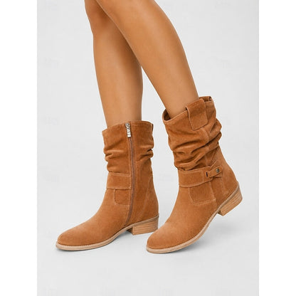 Florina Slouch Buckle Ankle Boots