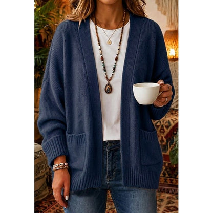 Odelia Open-Front Knit Cardigan