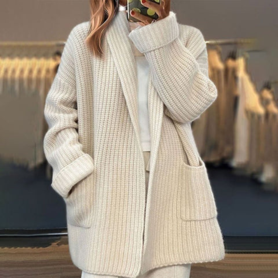 Rhea Oversized Open-Front Cardigan
