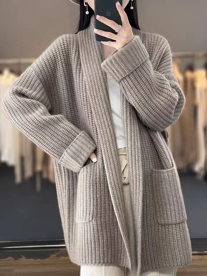 Rhea Oversized Open-Front Cardigan