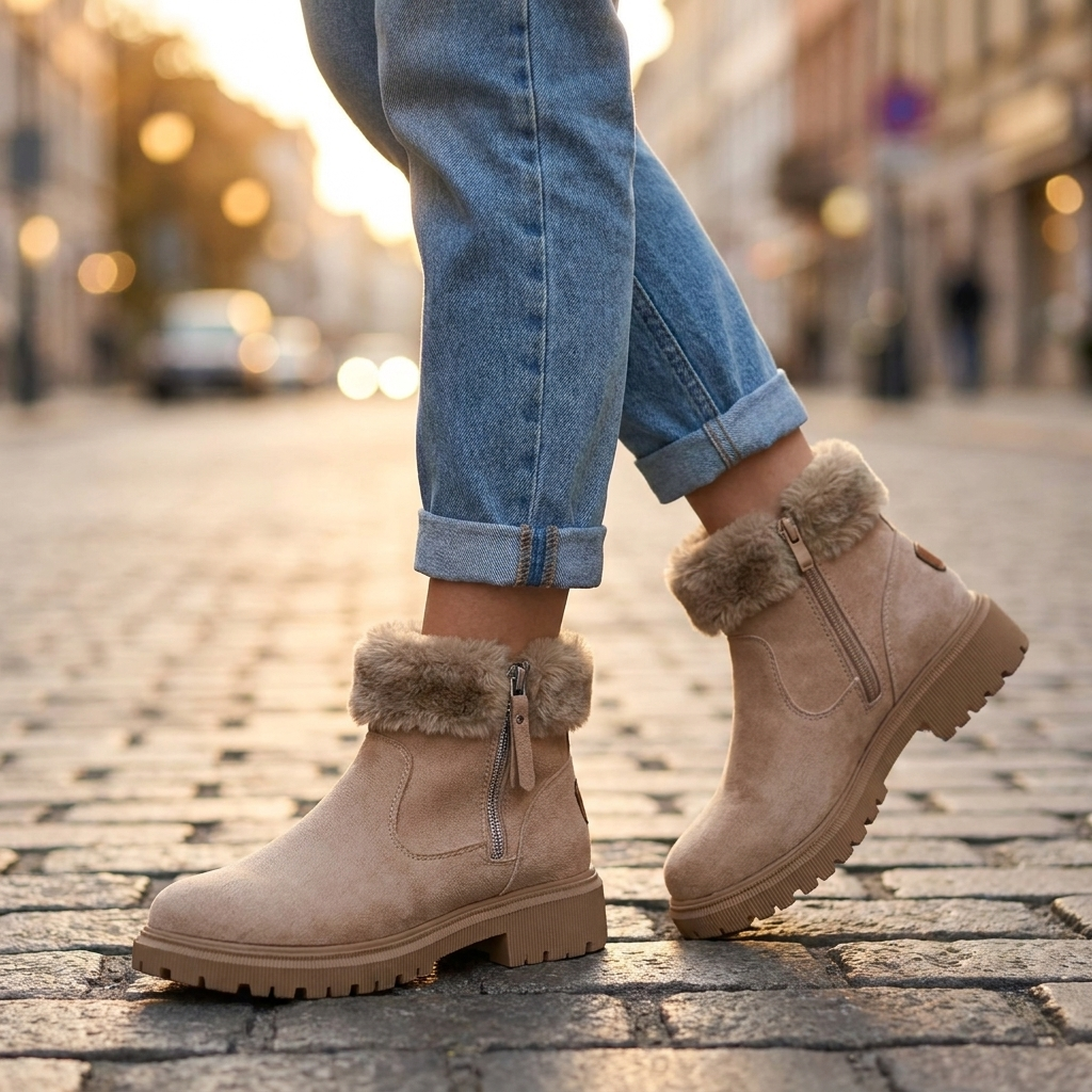 Celestine Faux Fur Collar Snow Boots