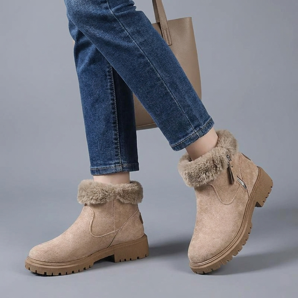 Celestine Faux Fur Collar Snow Boots