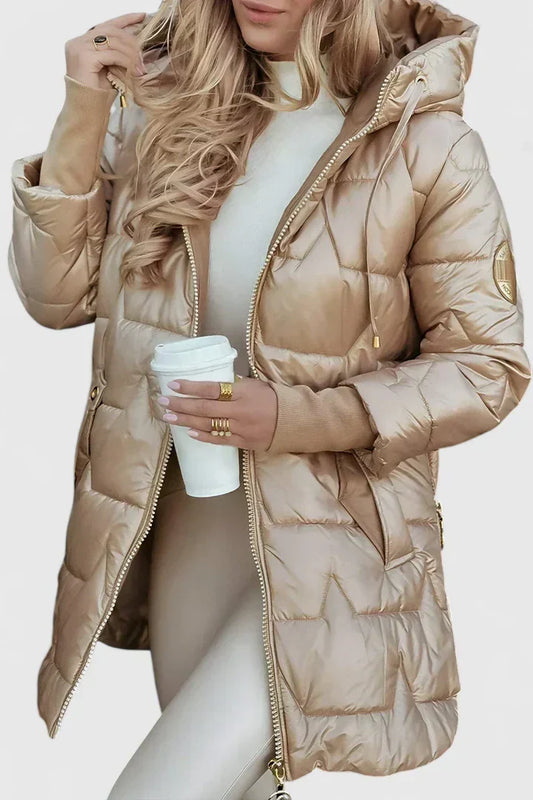 Selene Long Hooded Puffer Coat