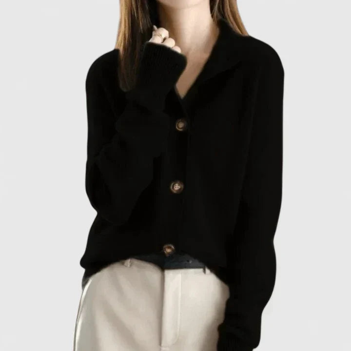 Maribel Button-Front Knit Cardigan