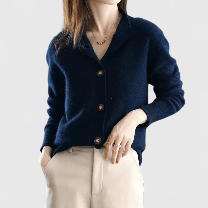Maribel Button-Front Knit Cardigan