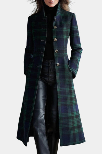 Odessa Plaid Tailored Longline Coat