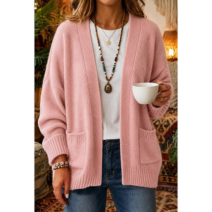 Odelia Open-Front Knit Cardigan