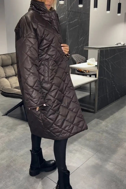 Isabeau Quilted Longline Coat