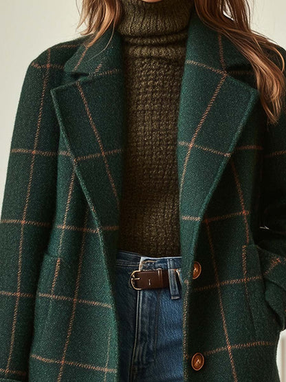 Coralie Plaid Tweed Coat